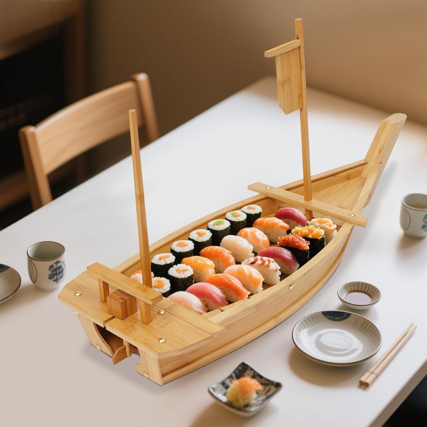 Bandeja de Madera para Sushi de 31.5 Pulgadas