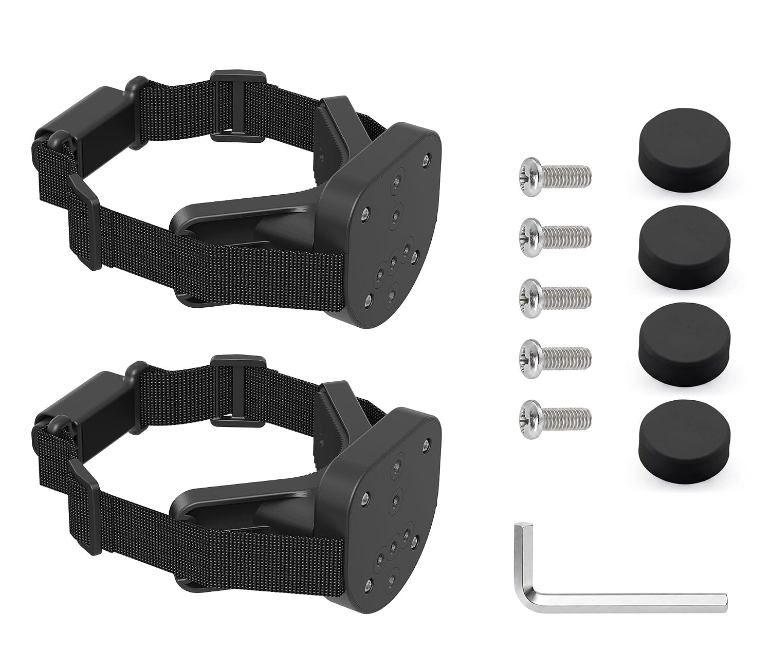 Reinforced Retractable Baby Gate Replacement Parts Kit, Retractable Dog Gate Full Set Wall Mounting Hardware Retractable Pet Gate Accessories with Brackets Latches Anchors and Screws (Black)
