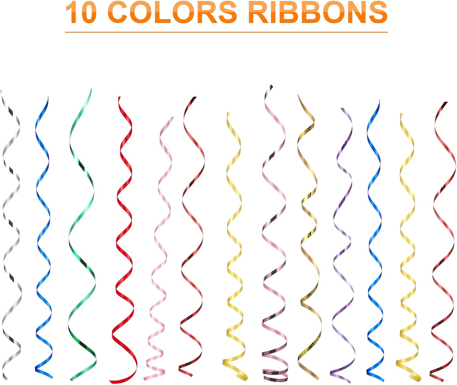 31.5 Inch x 100 Ft Cellophane Wrap Roll Cellophane Bag Cellophane Basket Wrap with 10 Rolls Colorful Curling Ribbon Metallic Curling Balloon Ribbon for Flowers Baskets Handicraft Crafts (Red) : Health & Household