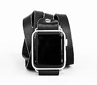 Vista 6 de boho Leather multi wrap band compatible with Apple watch 38mm 40mm 41mm 42mm 44mm 45mm 46mm 49mm, Handmade UA 1860