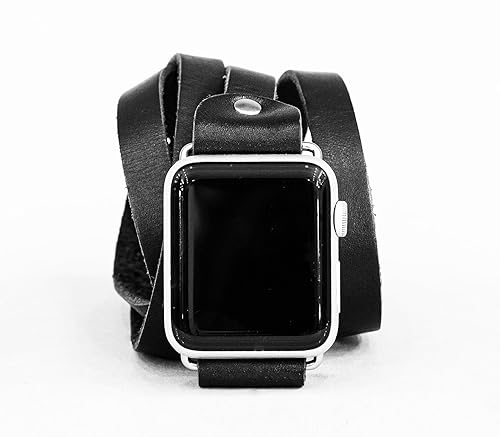 Miniatura 6 de boho Leather multi wrap band compatible with Apple watch 38mm 40mm 41mm 42mm 44mm 45mm 46mm 49mm, Handmade UA 1860