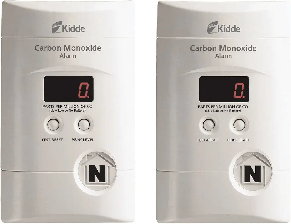 Kidde Detector de monóxido de carbono Nighthawk, AC-Plug-in com reserva de bateria, mostrador digital, pacote com 2