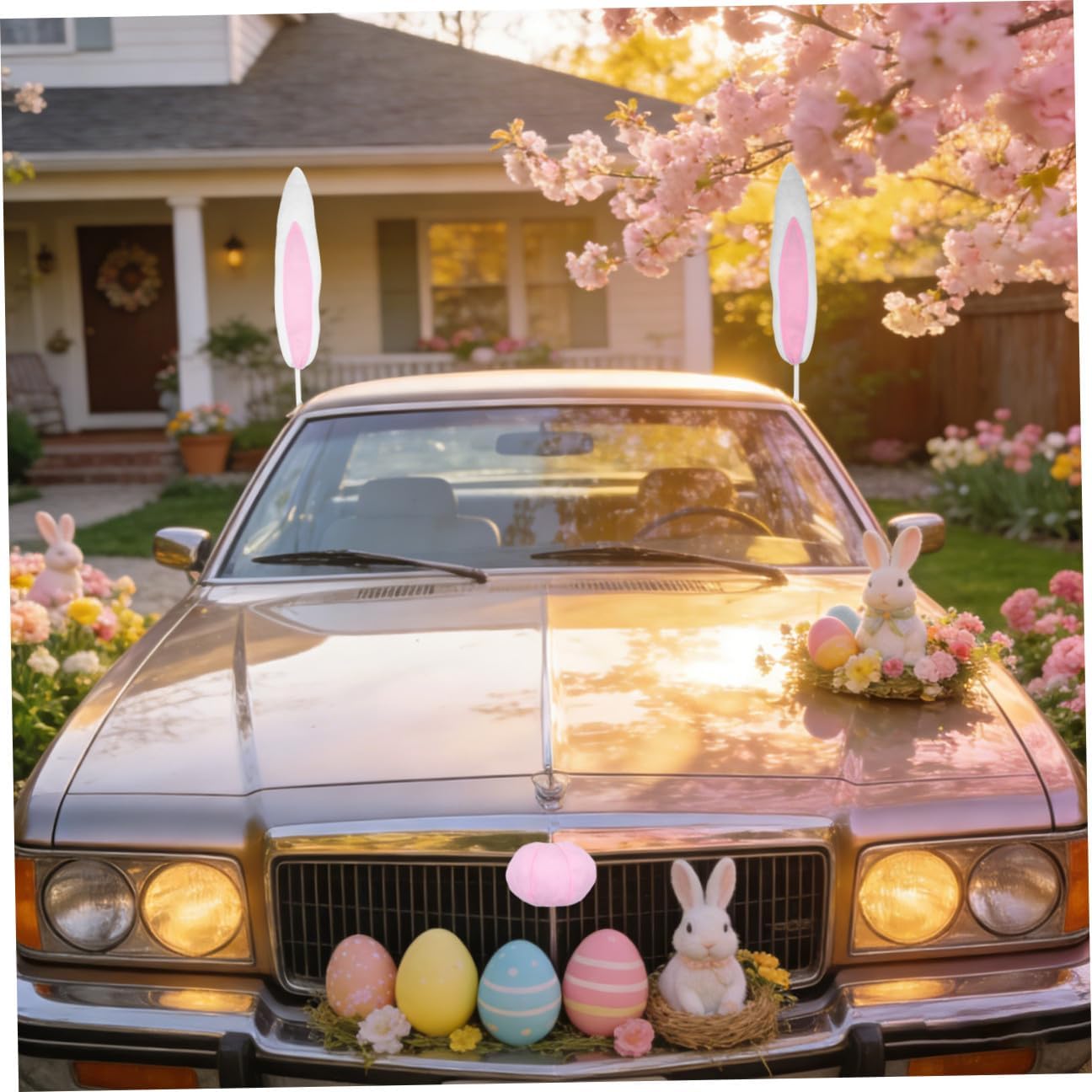 Lurrose 1 Set Car Rabbit Ears Funny Christmas Decorations Kit for Vehicles (Rabbit Ears)