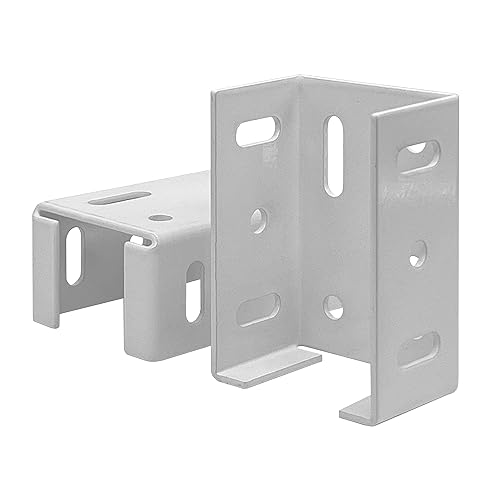 Miniatura 9 de Soporte de valla de aluminio resistente para panel de cercado de vinilo a conexión de poste, reemplazo de metal para soportes de plástico de 2.75