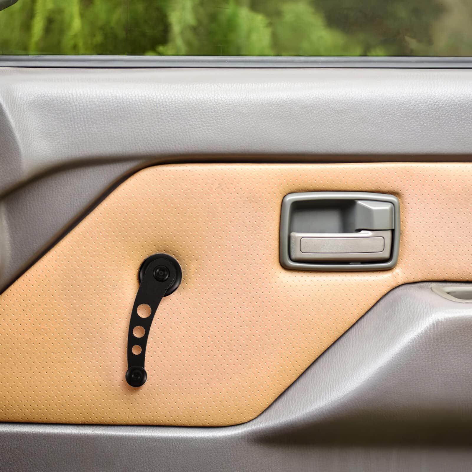 Wakauto, pedivella universale per finestrino auto, manovella in alluminio, manovella per finestrino auto, set per estrattore pedivella, pedivella, pedivelle e leva manuale, colore nero