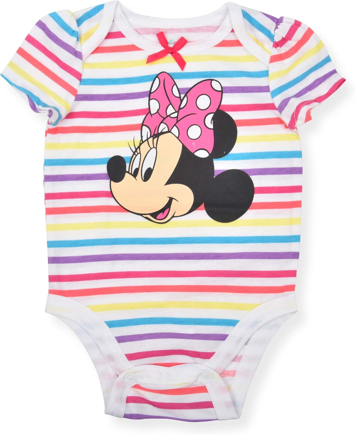 Miniatura 5 de Disney Minnie Mouse - Paquete de 5 mamelucos para niñas recién nacidas y bebés rosablancoamarillo Blanco