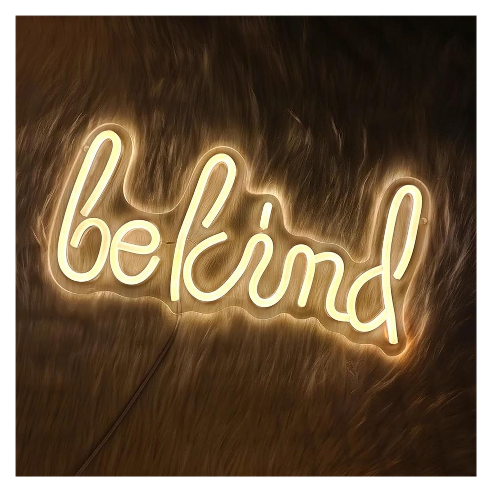 néon signe Enseigne Lumineuse Be Kind À Intensité Variable, Alimentée Par USB, Pour Chambre, Bureau, Bar, Boutique, Pub, Décoration Murale, 35cmx16cm