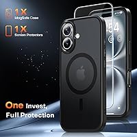 Vista 745 de TAURI Funda magnética 2 en 1 transparente para iPhone 14 Pro, compatible con Magsafe [no amarillenta] con protector de pantalla, protección de grado