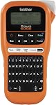 Brother PTE110 Entry Level Industrial Handheld Labeling Tool Kit - Up to 12mm Labels, Orange