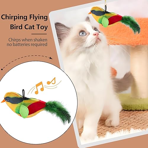 Miniatura 2 de Juguete de gato volador, 1 juguete interactivo para gatos y 2 piezas de repuesto para gatos de interior