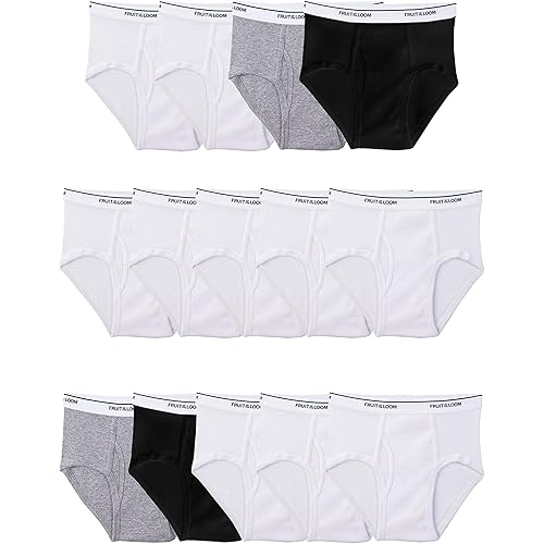 Fruit of the Loom Boys' Tag Free Cotton Briefs (Assorted Colors)