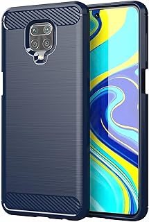 جراب موبايل متوافق مع ريدمي نوت 9S / 9 برو، سيليكون كربوني أصلي مرن ورفيع ومتين ومضاد للصدمات لموبايل (أزرق)