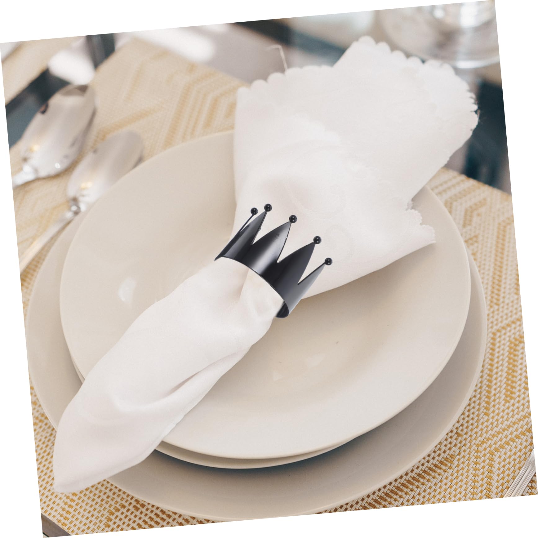 Amosfun 4 Set Portatovaglioli Metallo Forma Eleganti Portatovaglioli Per Matrimoni E Decorazioni Per Tavola 4 Pezzi*4