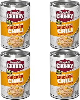 Campbell’s Chunky White Bean Chicken Chili, 16.5 oz Can (Pack of 4)