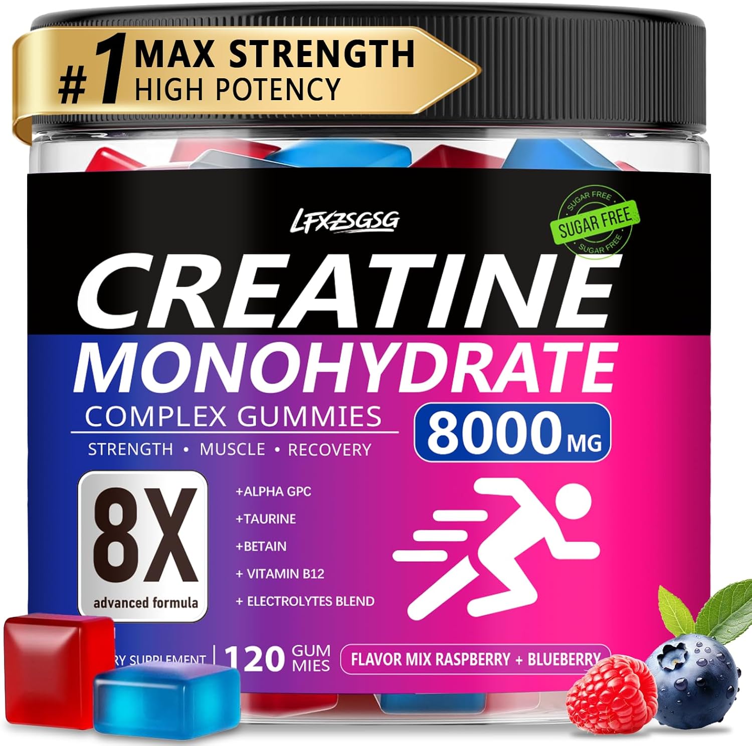 Creatine Gummies Complex 8000mg, Creatine...