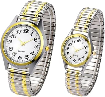JewelryWe Orologio da Polso Da Coppia, Cinturino in Metallo Retro Vintage  Orologio al Quarzo Piccolo, Buon Regalo,Festa della Mamma,Festa del Papa :  Amazon.it: Orologi