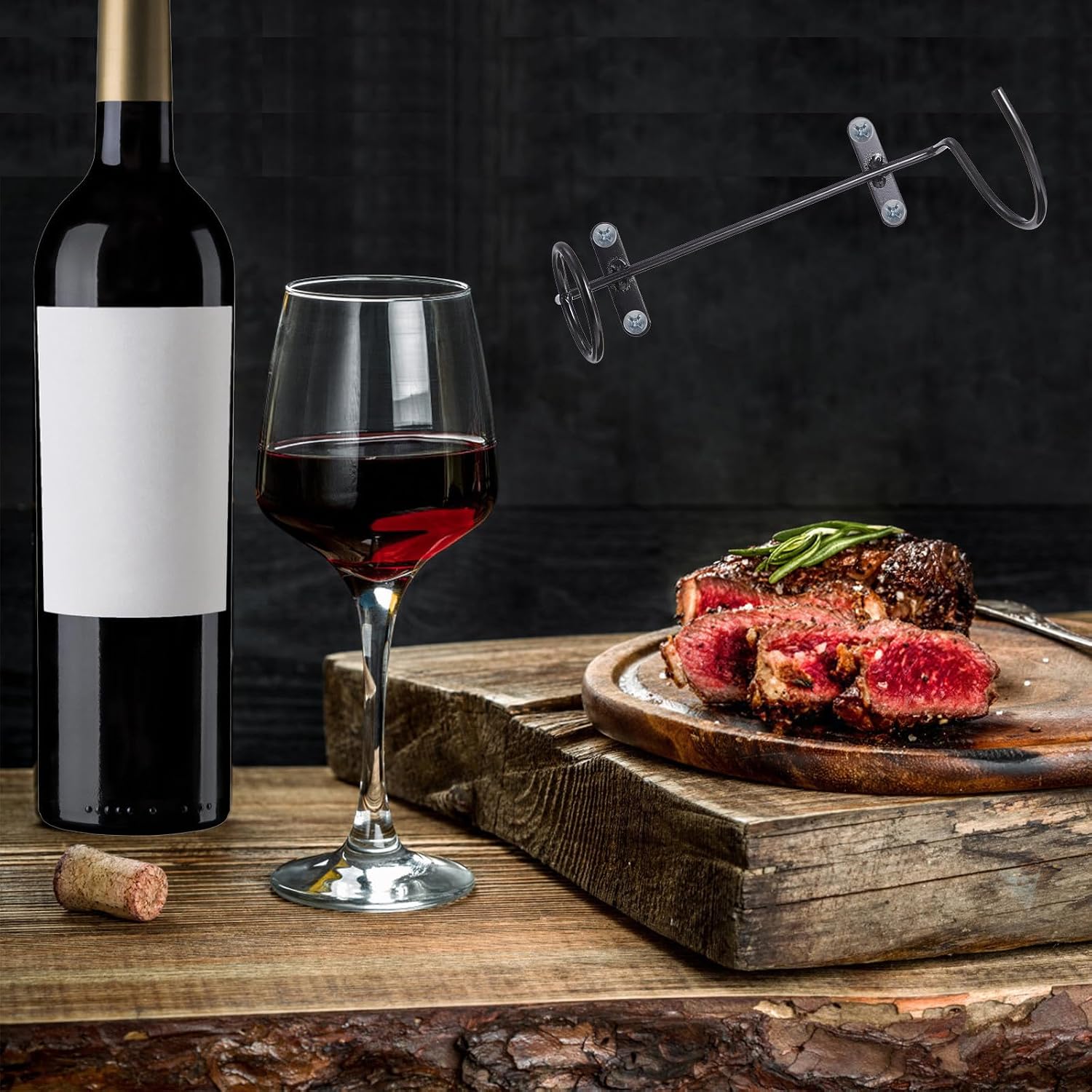 Wall Wine Rack Stand 6Pcs Iron for Red Wine Bottle Display image 4