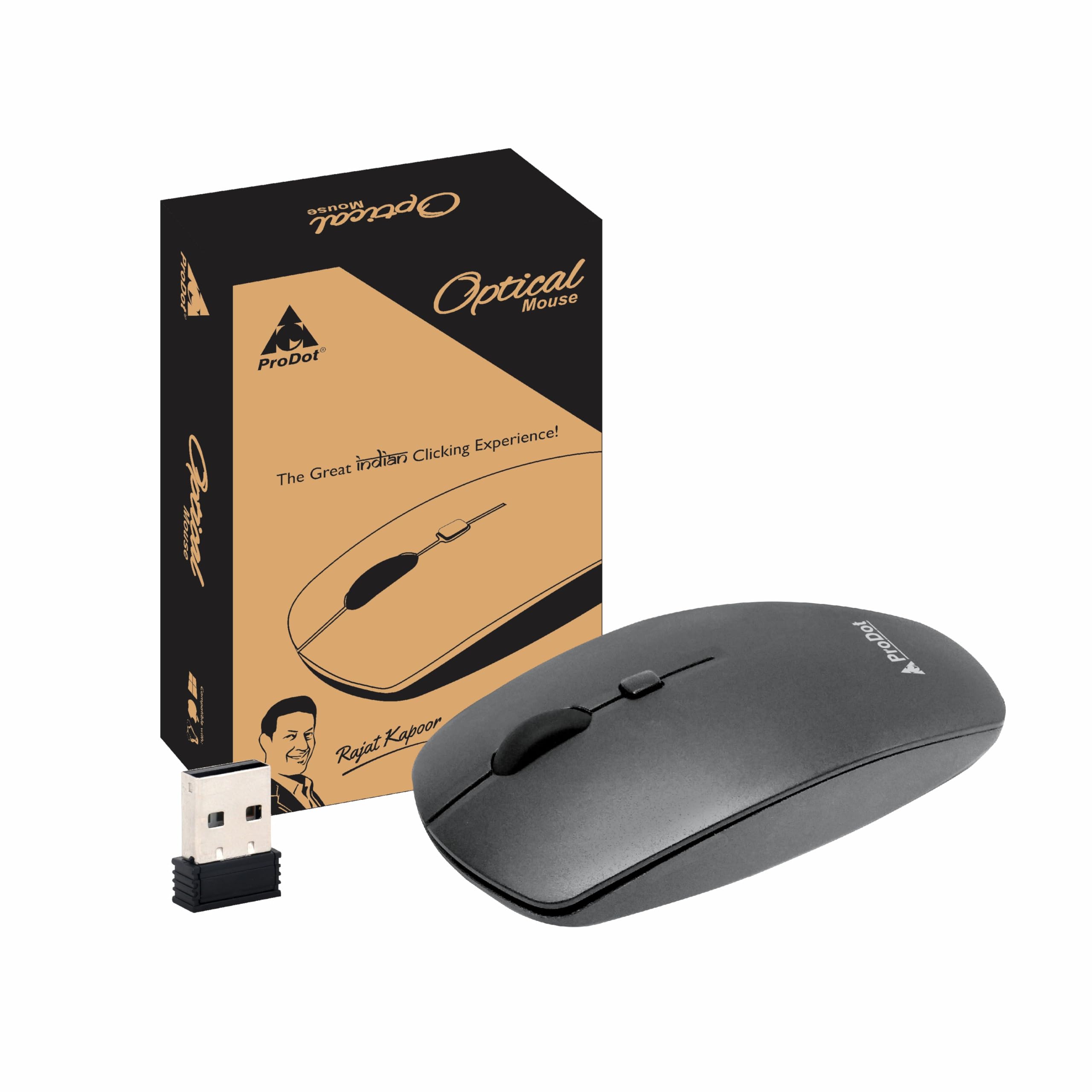 ProDot ProSeries Plug & Play Ergonomic Wireless Mouse I Adjustable DPI Optical Sensor 1000-1600 I 5M Key Press Life & Clickable Scroll Wheel I 2 Year Warranty I Compatible with Windows, iOS, Linux (B0C5TKPWWP) Amazon Price History, Amazon Price Tracker