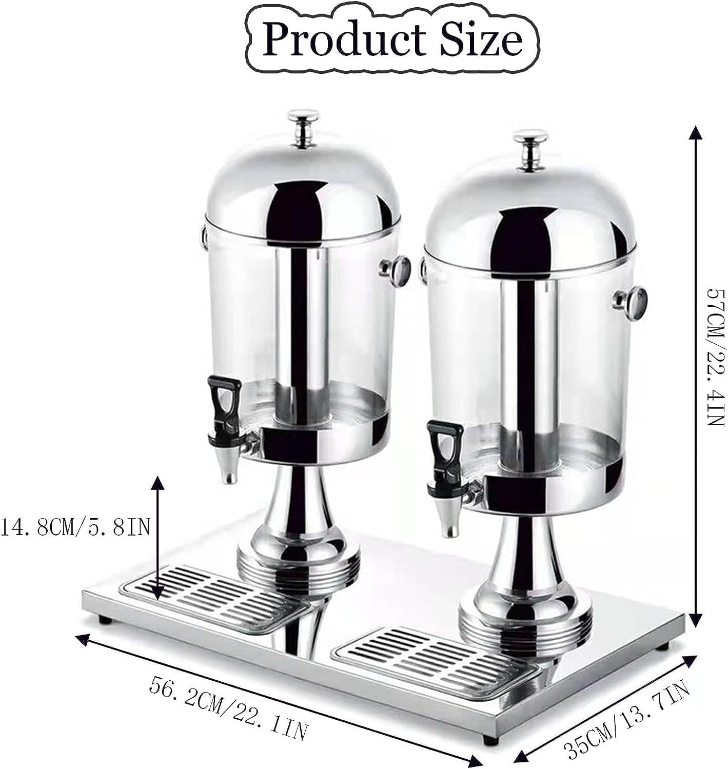 Dispensador de Bebidas con Grifo, dispensador de Bebidas Comercial de Alta Resistencia, dispensador de Jugo frío de Acero Inoxidable, para Fiestas,Gold 16L