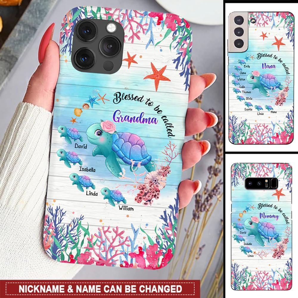 Personalized Grandma Phone Case - Custom Grandkids Name Case, Mama, Nana, Mother's Day & Grandparents Day Gift