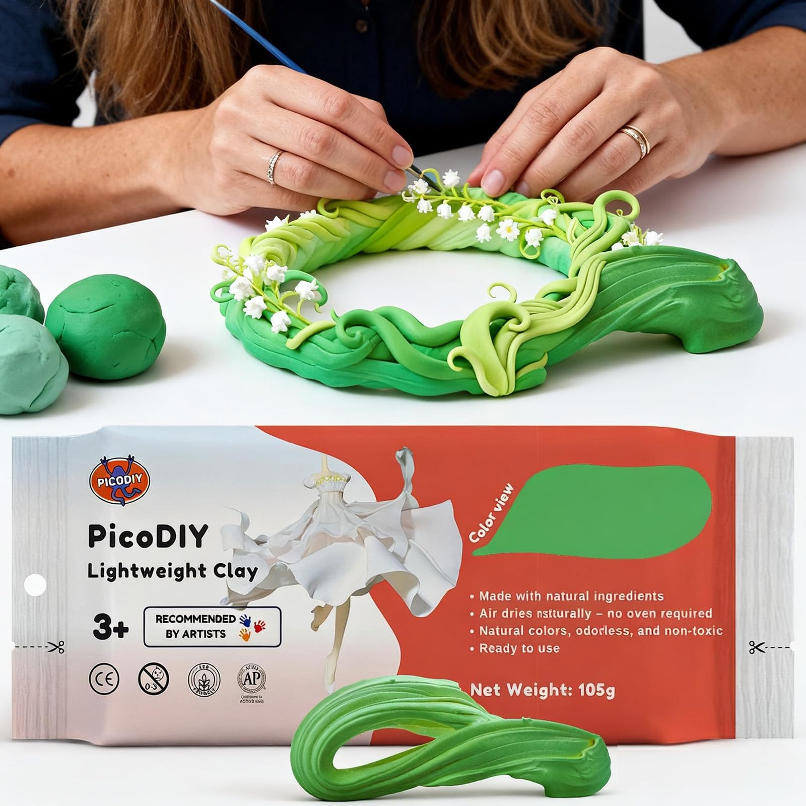 Arcilla ligera, arcilla de secado al aire, ultraligera y suave, segura y no tóxica, moldeable y flexible, arcilla de modelado para figuras de anime, esculpir, moldear, manualidades creativas