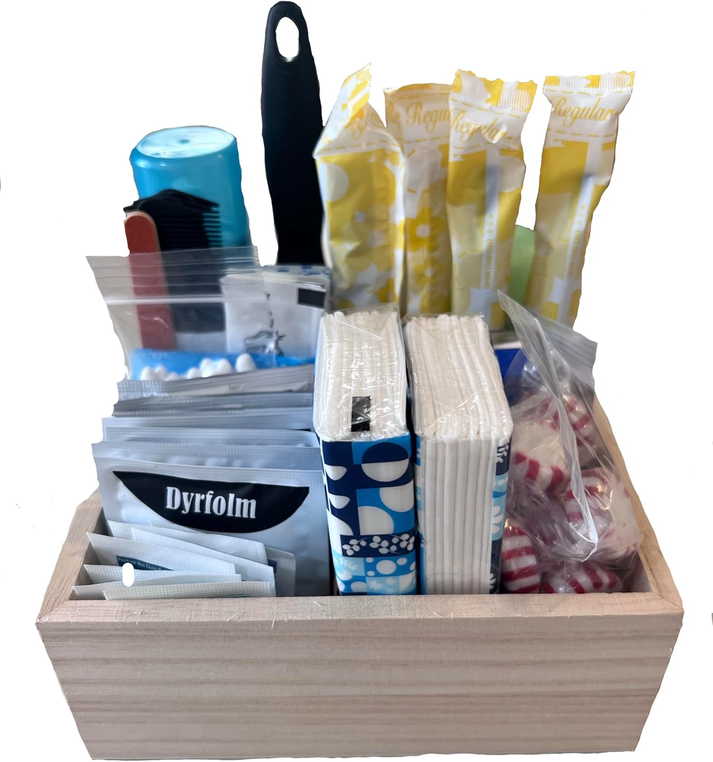 With You in Mind, inc - Restroom Amenity Basket - Women/MIcro - 25 or less guests (Paper Rope)