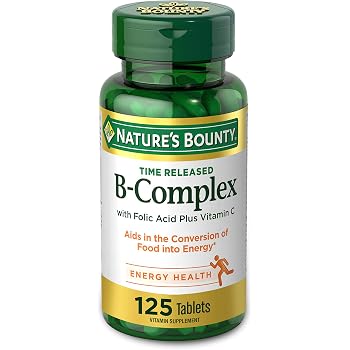 Nature's bounty high potency time released b-complex coated tablets - 125 ct (074312005305)