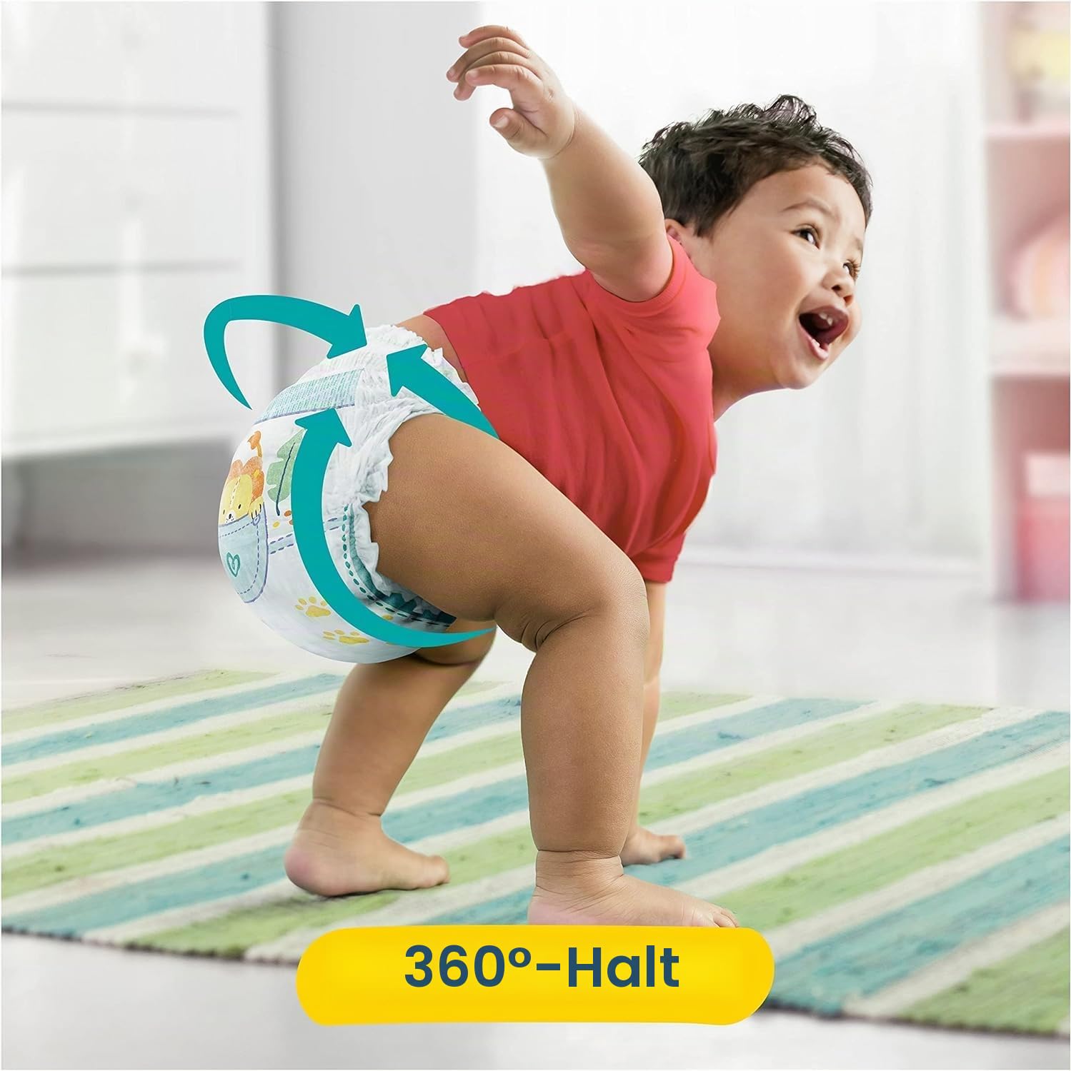 PAMPERS Hose Größe 7, Baby Dry Windeln, 116 Windeln (+ 17 kg)