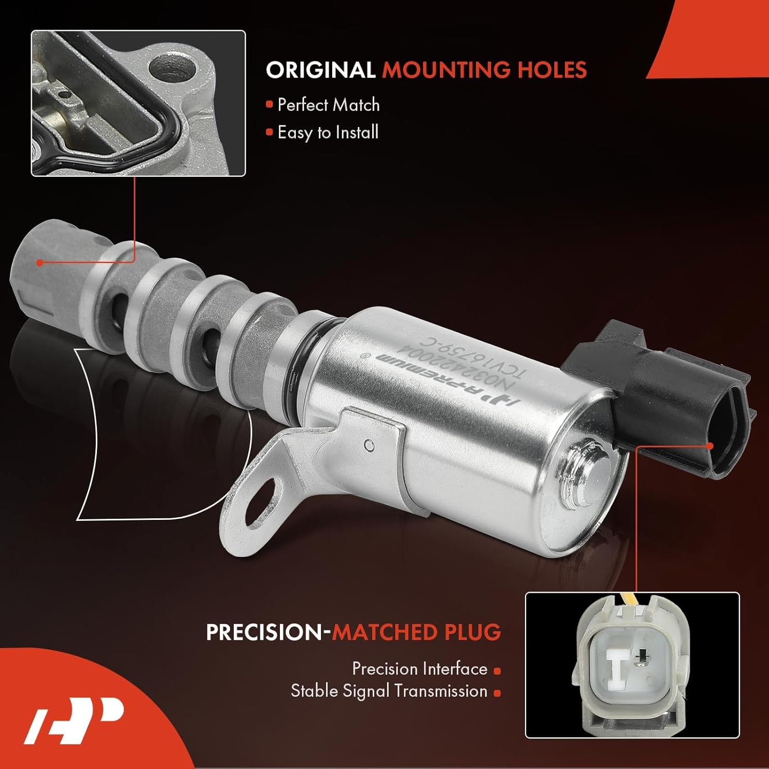 A-Premium Exhaust Engine Variable Valve Timing (VVT) Solenoid Compatible with Suzuki SX4 2010-2013 2.0L, SX4 Crossover 2012 2.0L, Kizashi 2010-2013 2.4L, Grand Vitara 2009-2013 2.4L, Replace# 95508155