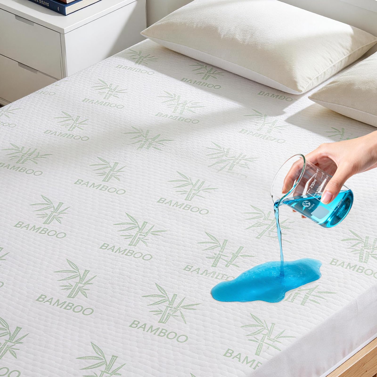 KAYWAZY Waterproof Mattress Protector California King Size - mattress protectors and encasements | Mubboo