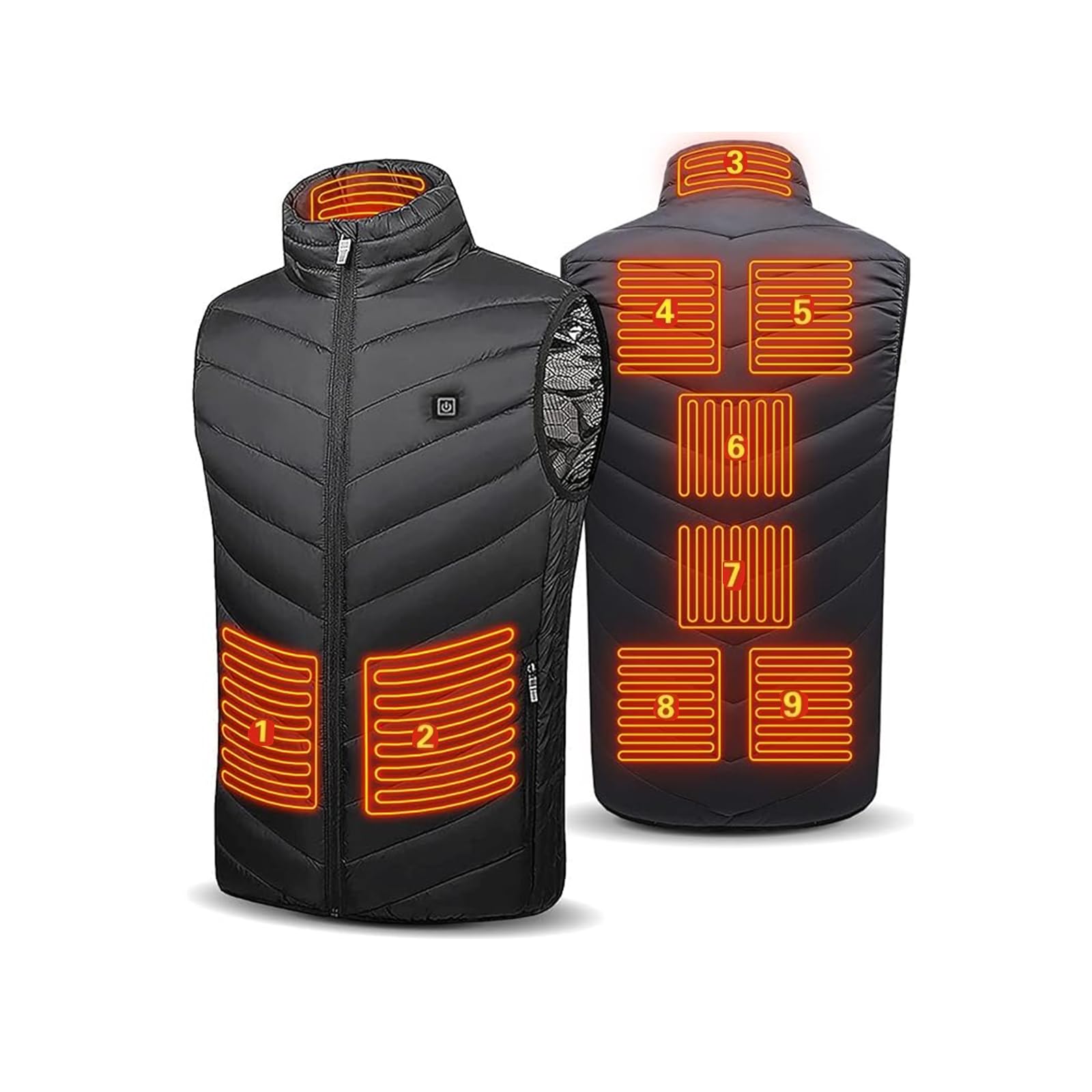 YolimokHeated Vest USB Electric Heated Body Warmer, Heated Jackets for Men/Women, Washable Heated Gilet Warming Thermal Heated Clothing, With 3 Adjustable Temperature , Heat Vest for Winter Outdoor Hiking