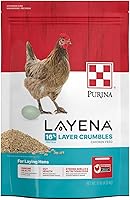 Purina Layena Crumbles Chicken Feed 10 lb - 16% Protein Layer Feed for Strong Eggshells, Gut Health & Vibrant Yolks