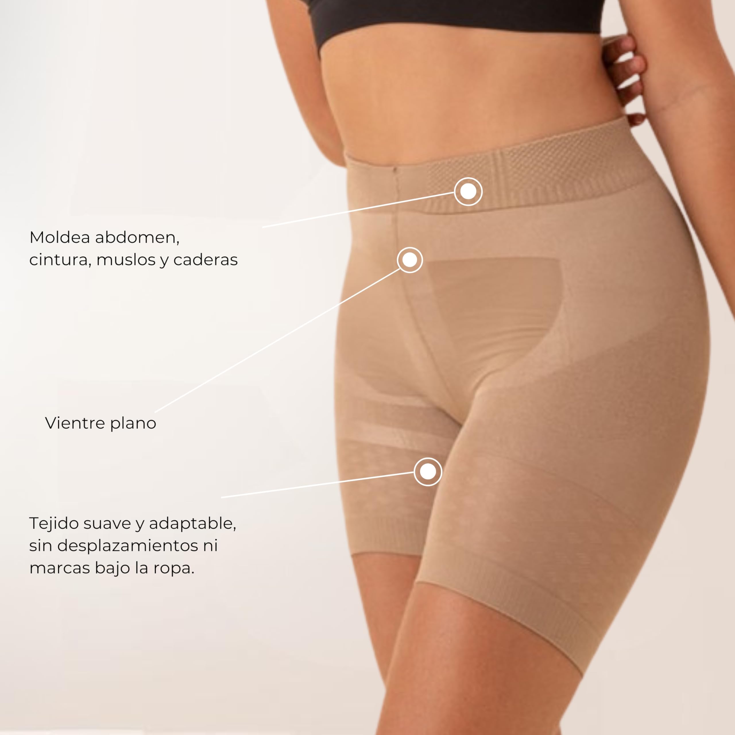 ANAISSA Fajas Reductoras Mujer Pack 2 Ud. Faja Reductora Mujer Adelgazante Banda Push-Up Sin Costuras. Cinturilla Reductora Vientre Plano. Tecnología Emana para Efecto Moldeador Duradero.
