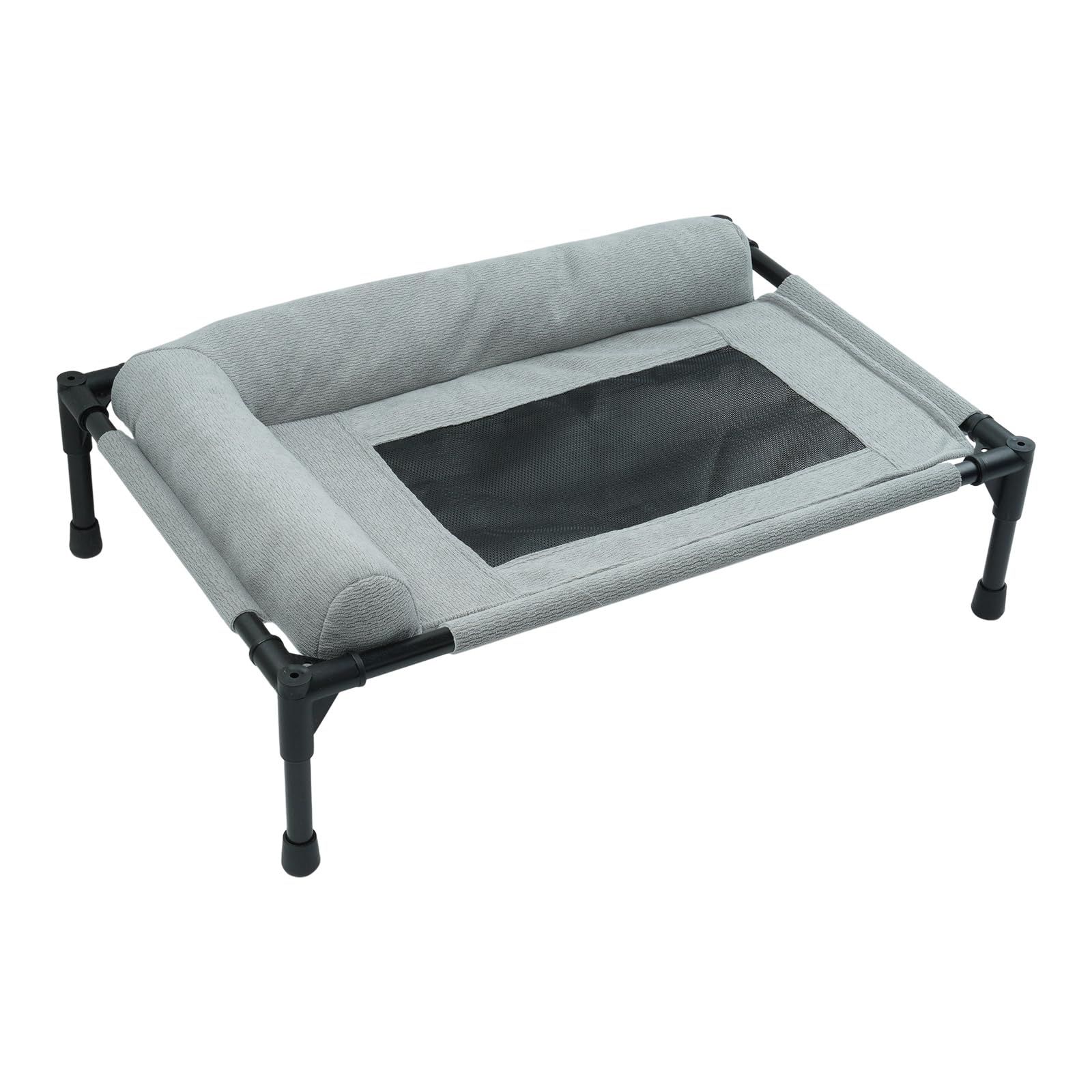 Cuccia per animali domestici, rialzata con rete traspirante e cuscino, design resistente alla masticazione, lavabile, per cani di piccola e media taglia