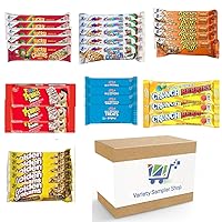 Vista 1 de Paquete variado de barras de cereales, caja de aperitivos de comida para el desayuno, 30 barras de granola envueltas individualmente, amuletos