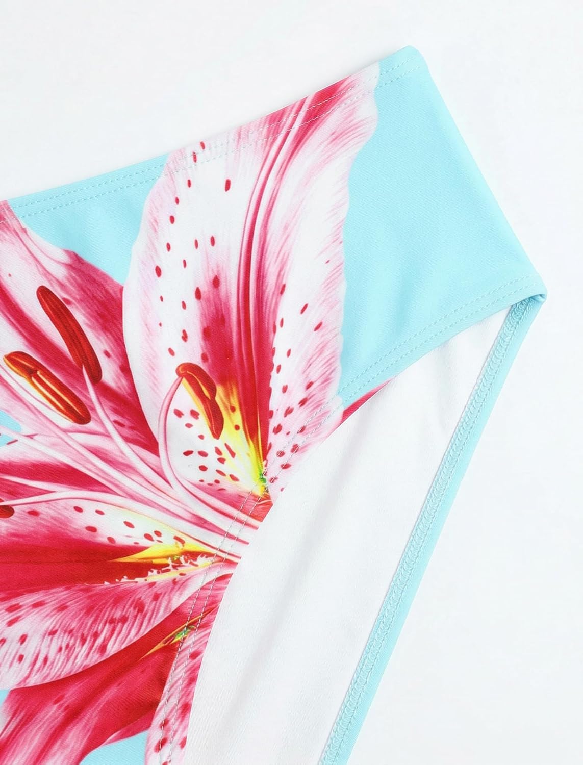 ZAFUL Women's One Shoulder Tankini Twisted Tummy Control Cut Out Swimsuits Tube Bandeau Two Piece Bathing Suit