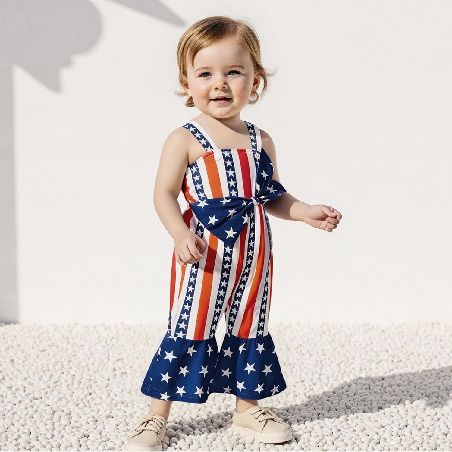 Girl Bell Bottoms Trousers Floral Jumpsuit One Piece Outfit Summer Toddler Clothes Girl