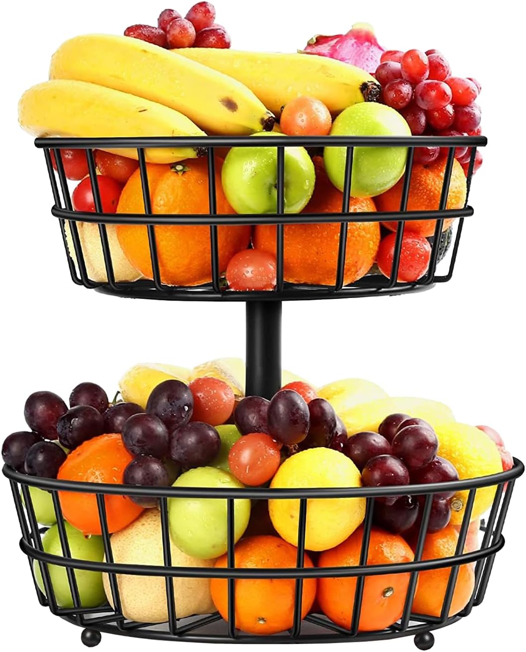 Buy SMARTSLIDE Premium 2 Tier Fruit Basket, Fruit Vegetable Bowl for