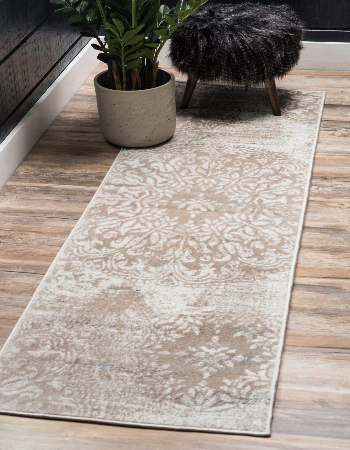 Unique Loom Sofia Collection Area Rug - Grand (2' x 13' 1" Runner, Beige/ Ivory)