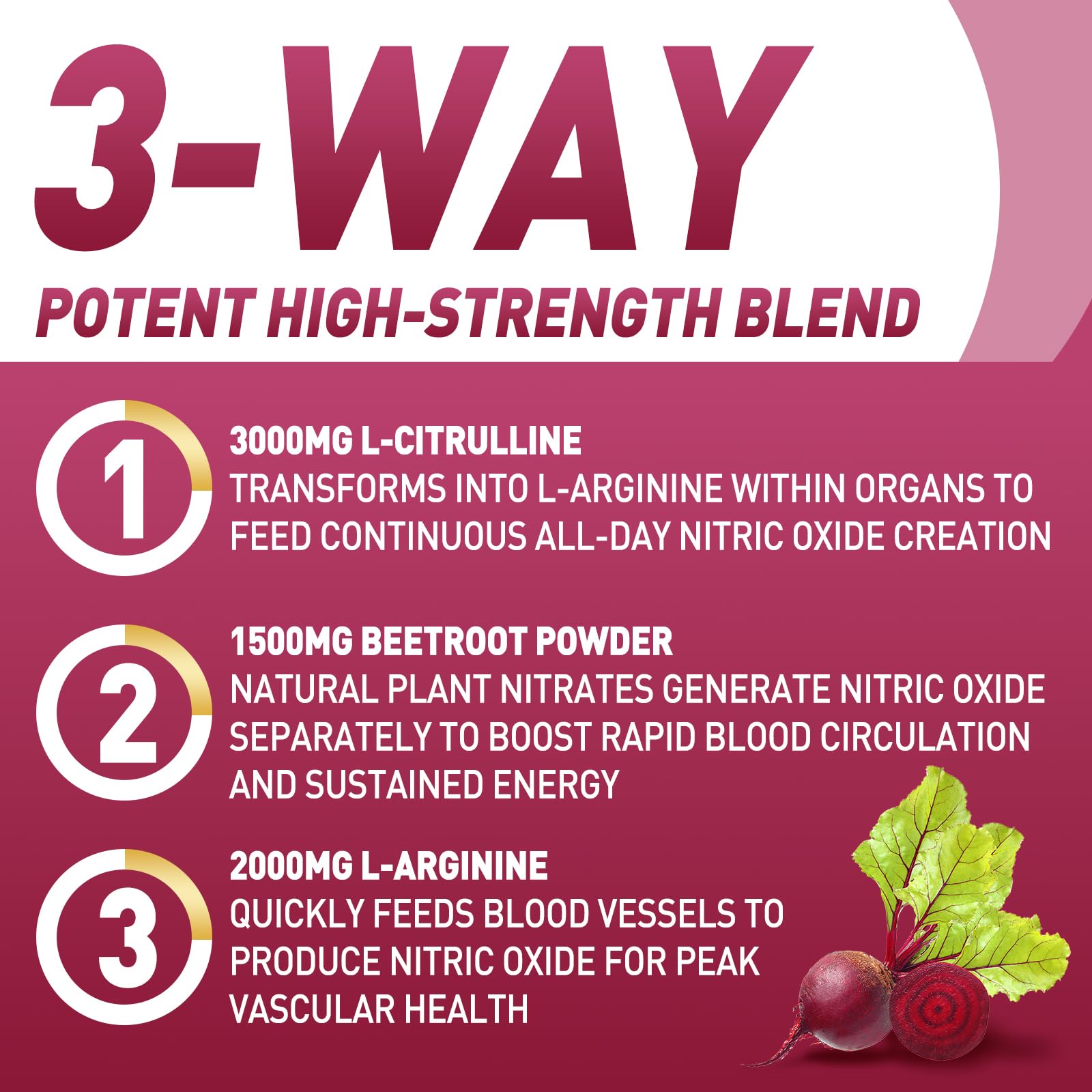 Nitric Oxide Supplement - Beet Root Powder with L-Citrulline & L-Arginine — Amazon image 2