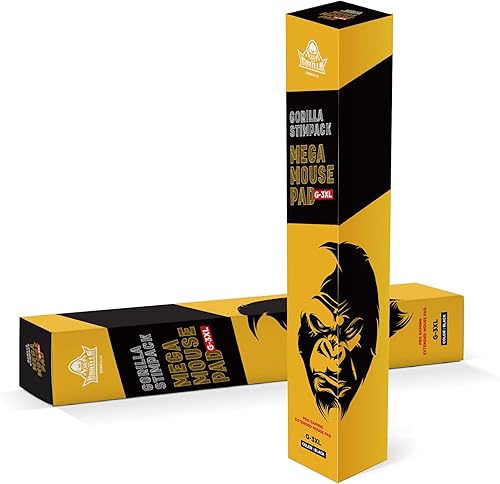 Miniatura 6 de GORILLA STIMPACK 3XL - Alfombrilla de mouse gigante de gran tamaño 48 x 24 x 02 pulgadas alfombrilla de mouse extendida XXXL adecuada para jugadores