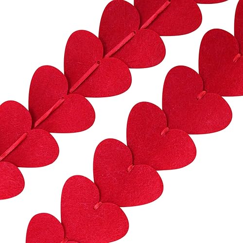 Miniatura 5 de 72 Red Hearts Felt Garland - NO DIY - Valentines Red Heart Hanging String Garland - Valentines Decor - Valentine Decorations - Valentines Wedding