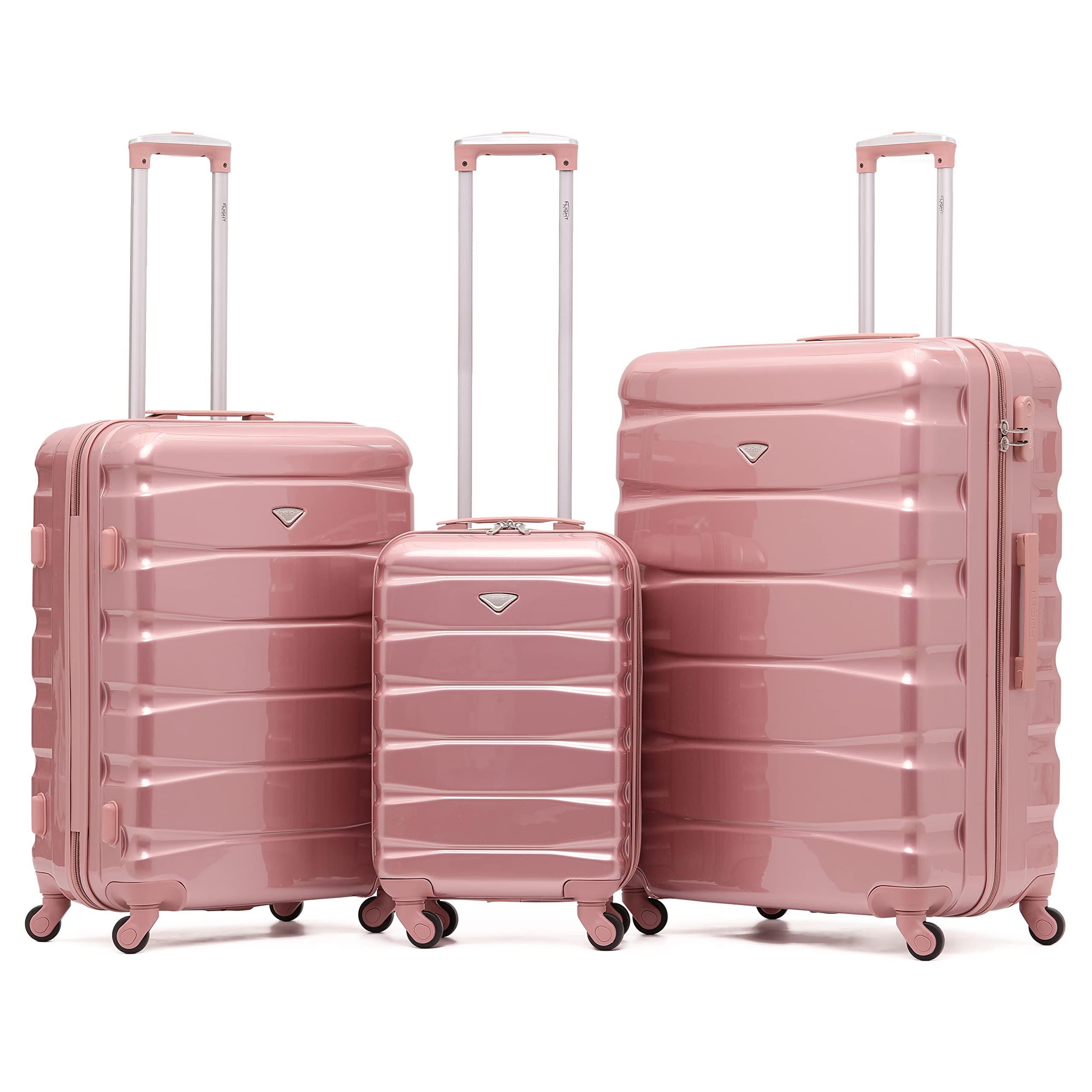 Flight Knight Lightweight 4 Wheel ABS Hard Case Medium Suitcase Approved for Over 100 Airlines Including easyJet, British Airways, Ryanair, Jet2, Emirates & Many More - Check-in Medium Size 25" — view 177