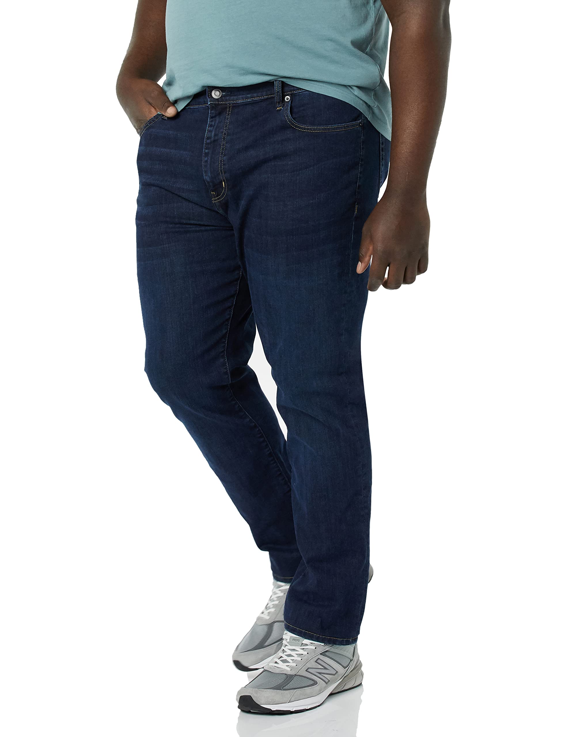 Amazon Essentials Uomo Jeans Elasticizzati a Vita Alta vestibilità Attillata