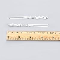 Vista 9 de Comicfs 300pcs Disposable Plastic Fruit Forks, 4" Bistro Cocktail Forks Tasting Appetizer Fork Set Toothpick Portable Salad Mini Cake Fork