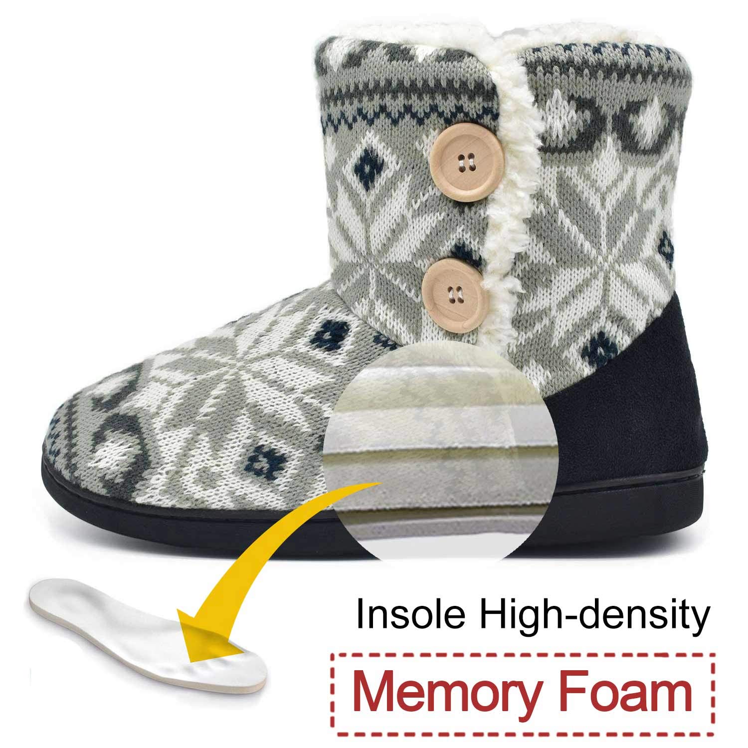 ONCAI Pantofole Da Donna Calde Pantofole In Tessuto a Maglia Comode Pantofole Antiscivolo Fashion