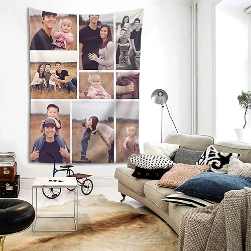 Miniatura 4 de Tapices personalizados con imágenes y texto. Personaliza tus propios tapices de collage, decoraciones de pared, tapices para decoración del hogar,
