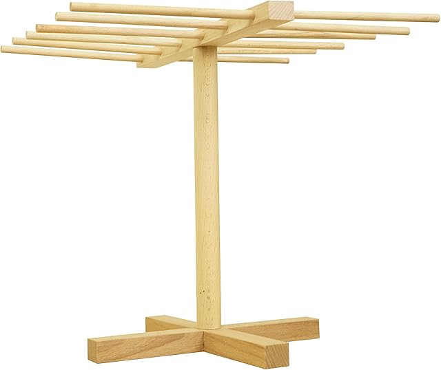 Natural Beechwood Pasta Drying Rack Stand Kitchen Noodle Rack Easy Storage