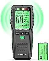 Medidor de umidade sem pinos para paredes, madeira, drywall – detector de umidade não invasivo com digitalização profunda, visor LCD digital – testador de umidade de parede para danos causados pela