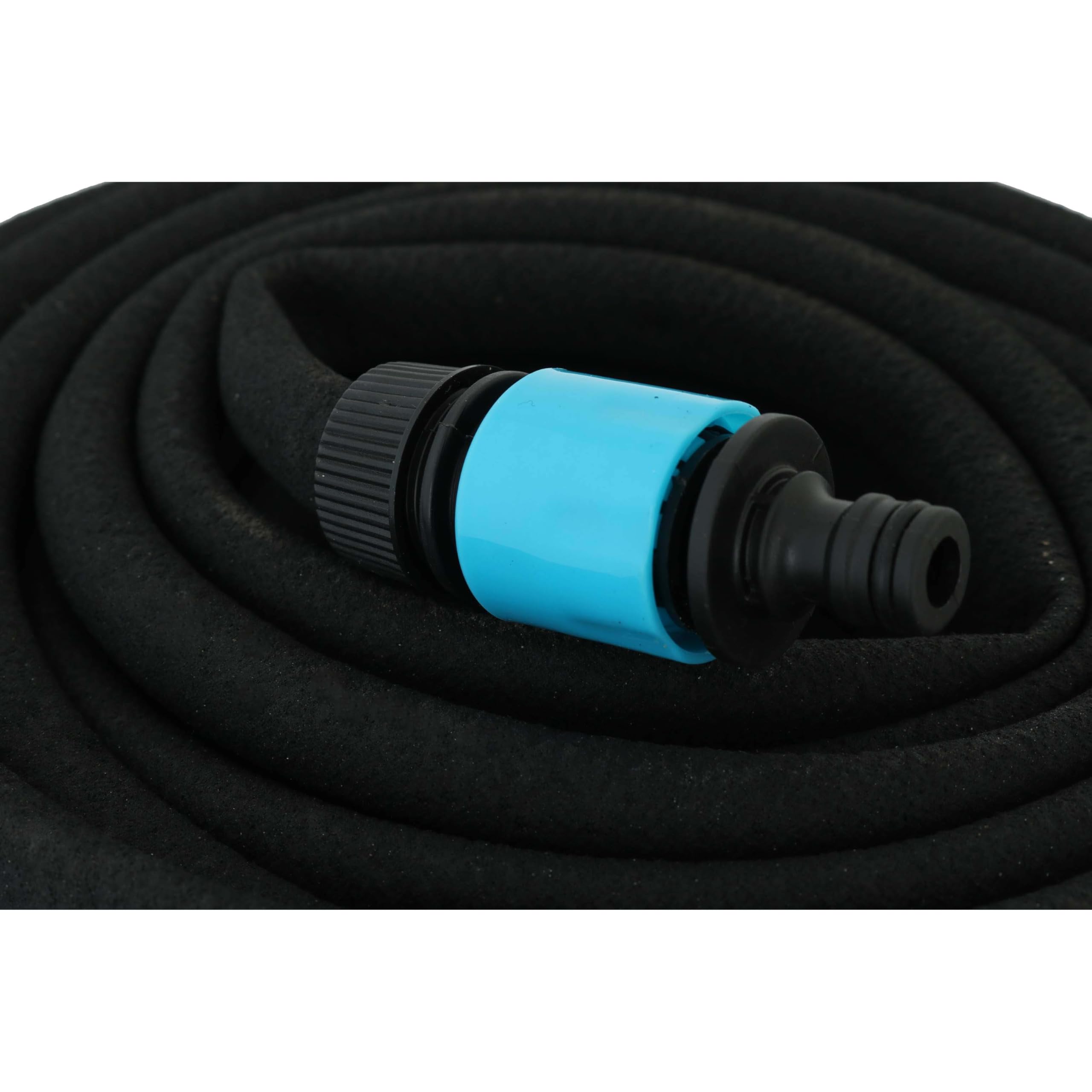 Perlschlauch 90 m Bewässerungsschlauch 6x15 m Tropfschlauch Garten Set | BURI Anschlussarmatur für Mikrobewässerung, wassersparend und kürzbar für Beete, Gewächshaus, Garten und Bewässerung